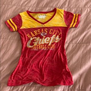 Distressed Kansas City chiefs tee